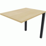 RETOUR AVEC PIED DE SOUTIEN L80XP60 ÉP.25MM BLANC/GRIS ALU - EOL