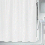 RIDEAU DE DOUCHE - 120 X 200 CM - POLYESTER - BLANC - PRIMO SPIRELLA