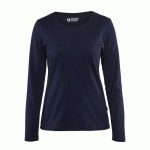 T-SHIRT MANCHES LONGUES FEMME MARINE TAILLE XL - BLAKLADER