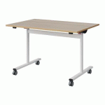 TABLE MALIBU RAB. 120X80 T6 DL STRA ALAISÉ ACACIA/BLC 9016 - MANUTAN EXPERT