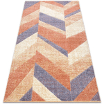 TAPIS FEEL 5673/17931 CHEVRONS BEIGE/TERRE CUITE/VIOLET MULTICOLOUR 140X190 CM