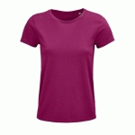 TEE-SHIRT PERSONNALISABLE FEMME COTON ORGANIQUE BIO JERSEY 150 FUCHSIA
