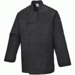 VESTE DE CUISINE SOMERSET XS NOIR - PORTWEST
