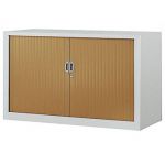 ARMOIRE MÉTAL CONFORT - A RIDEAUX - H. 70 X L. 120  CM - CORPS ALUMINIUM - RIDEAUX POIRIER