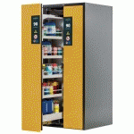 ARMOIRE V-MOVE-90 - ETAGÈRE RÉTENTION - 819MM - JAUNE - 9 - ASECOS