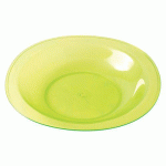 ASSIETTES CREUSES COPOLYESTER Ø 23 CM - TRANSPARENT JAUNE