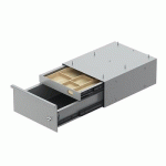 BLOC DE 2 TIROIRS ACIER ET BAMBOU DUO GRIP STEELFORCE - SOUS BUREAU - ARGENT HETTICH