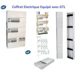DIGITAL ELECTRIC - COFFRET ÉLECTRIQUE ÉQUIPÉ T4 - T5 - 3 RANGÉES - 2 INTER. DIFF-AC. 63A + 1 INTER. DIFF-A. 63A + 15 DISJ + 1 GTL