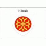 DRAPEAU HÉRAULT : DIMENSIONS - 50 X 75 CM