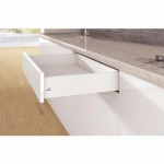 KIT TIROIR SIMPLE ARCITECH - HAUTEUR PROFIL 126 MM - BLANC - L650 MM HETTICH