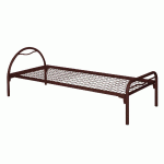 LIT TÊTE ARCEAU MÉTAL ALBA SOMMIER TREILLIS 80X190CM COLORIS BRUN GIVRÉ - MANUTAN COLLECTIVITÉS