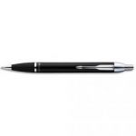 PARKER STYLO BILLE MOYENNE IM CORPS LAQUÉ NOIR PROFOND,ATTRIBUTS CHROMÉS (CT)