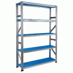 RAYONNAGE GALVAPLAST BLEU L.1200 X P.320 MM DÉPART