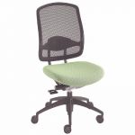 SIÈGE DE BUREAU ALIX MAILLE FILET HAUTEUR AJUSTABLE À ROULETTES HAUTEUR DOSSIER 60 CM NOIR / VERT