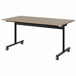 TABLE MALIBU RAB. 160X80 T6 DL STRA ABS CHÊNE 1146/NOIR 9005 - MANUTAN EXPERT