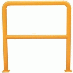 BARRIÈRE DE SÉCURITÉ À PLATINE Ø 38 MM L 1.5M - JAUNE - MANUTAN EXPERT
