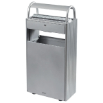 BORNES CENDRIER 12 L ET CORBEILLE 60 L ROSSIGNOL GRIS MÉTAL