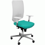 CHAISE DE BUREAU OSSA BLANCA SIMILICUIR - TURQUOISE - PIQUERAS Y CRESPO