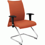 CHAISE FIXE ALBACETE ACCOUDOIRS RÉGLABLES - MARRON