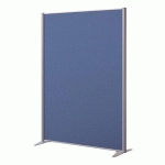 CLOISON B-ZEN ACOUSTIQUE PLEINE TISSU BONDAI BLEU- H 160 X L 122 CM CADRE GRIS ARGENT -SANS PIED