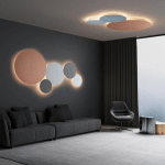 ESCALE BLADE APPLIQUE LED, ASPECT BÉTON, Ø 34 CM