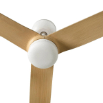 FARO BARCELONA VENTILATEUR POINT M, DC, LED BLANC/BOIS CLAIR