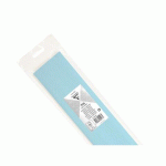 LOT DE 10 - PAPIER CRÉPON, SACHET DE 1 FEUILLE PLIÉE 75% AU FORMAT 2,50X0,50M - BLEU CIEL