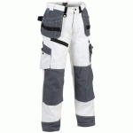 PANTALON DE TRAVAIL X1500 PEINTRE BLANC/GRIS TAILLE 38C - BLAKLADER