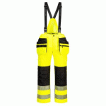 PORTWEST PW356 PANTALON DE PLUIE À BRETELLES HV PW3 JAUNE/NOIR - TAILLE L - STANDARD