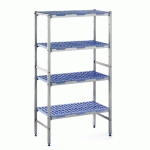 SYSTÈME DE RAYONNAGE TOURNUS MODULAIRE - LINÉAIRE - 4 ÉTAGÈRES - 149,2X40X175CM