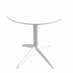 TABLE DOCK Ø 60 PIED BLANC PLATEAU BLANC