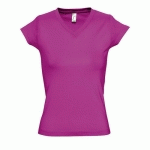 TEE-SHIRT PERSONNALISABLE FEMME EN COTONFUCHSIA