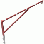 BARRIÈRE À BÉTONNER SERRURE PROFILÉE-3000 MM-ROUGE/BLANC - SCHAKE