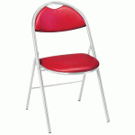 LOT 4 CHAISES PLIANTES CLAP PIÈTEMENT GRIS ALU TISSU ENDUIT PVC M2 ROUGE - MANUTAN COLLECTIVITÉS