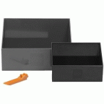 LOT DE 2 - JEU DE PELLES À BRIQUES BRICK SCOOPER SET, NOIR & GRIS