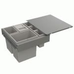 POUBELLE DE CUISINE FRAME POUR TIROIR ARCITECH - 6 COMPARTIMENTS - 1X20L + 2X10L + 3X2,50L HETTICH