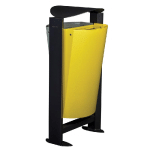 ROSSIGNOL CORBEILLE 2 X 60 L ARKEA METAL SANS CENDRIER - TRI DIVERS/PLASTIQUE ET METAL - GRIS CIMENT  / JAUNE COLZA