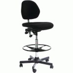 SIÈGE AKTIV - TISSU - HAUT - ACIER - NOIR - GLOBAL PROFESSIONAL SEATING