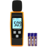 SONOMÈTRE PORTABLE SONOMÈTRE NUMÉRIQUE - PLAGE 30-130 DB (A) DB MÈTRE, NIVEAU DE BRUIT, TESTEUR DE SURVEILLANCE DÉCIBELS - JAUNE (BATTERIE INCLUSE),