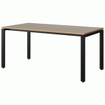 TABLE MALIBU 160X80 T5 SOUDÉ STR ALAISÉ CHÊNE 1146/NOIR 9005