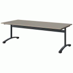 TABLE MALIBU 180X80 T3 DL STRA ABS GRIS U727/GRIS 7016