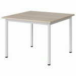 TABLE MALIBU 80X80CM T3 4P STRA ABS ACACIA/BLC 9016