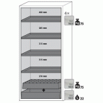 ARMOIRE SÉCURITÉ S-CLASSIC-90 S90.196.090 GRIS CLAIR