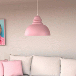 EKO-LIGHT SUSPENSION CORIN EN MÉTAL, ROSE