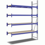 KIT RAYONNAGE SUIVANT 2500X1800X600 MM 4 NIVEAUX 2200 KG - BITO