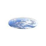 LINDBY PLAFONNIER LED ORBI, 48 CM, BLEU/BLANC, PLASTIQUE