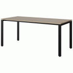 TABLE MALIBU 180X80 T6 SOUDÉ STRA ABS CHÊNE 1146/NOIR 9005 - MANUTAN EXPERT