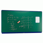 TABLEAU SIMPLE 1 X 2 M - ÉMAILLÉ VERT - CADRE ALUMINIUM LAQUÉ BLEU - MANUTAN COLLECTIVITÉS
