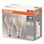 OSRAM AMPOULE LED À FILAMENT E27 4 W 827 X2