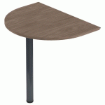 EXTENSION ISIA 1/2 RONDE + 1 PIED MÉTAL NOYER/ANTHRACITE - MBA